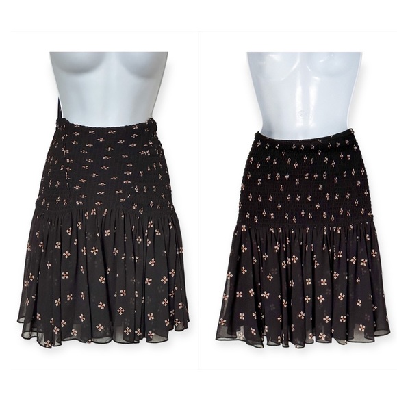 Maje Skirt Set in Printed Chiffon, Jouet Skirt, Leona Top, Size 2/M - Picture 6 of 16